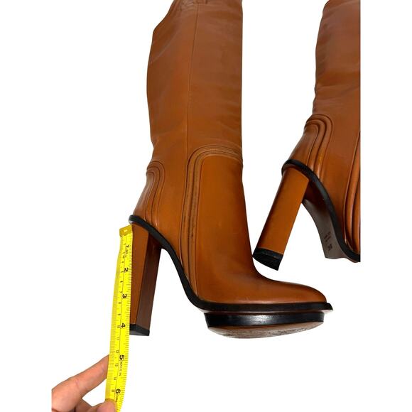 GUCCI  Brown Calfskin Lifford Over the Knee High Classic Boots in cocoa sz 35.5 - Picture 7 of 14